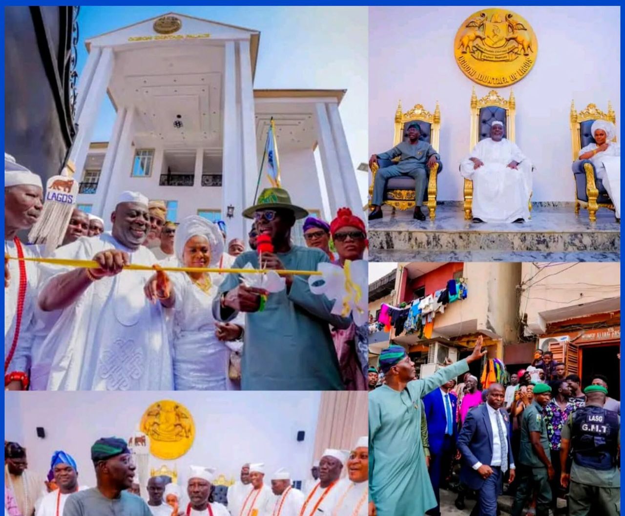 Sanwo-Olu Commissions Rebuilt Ogboni Iduntafa Chieftaincy Family Palace Ahead of Eyo Festival